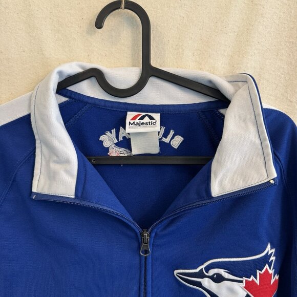 Mens Majestic Toronto Blue Jays Big & Tall Emroidered Full Zip Jacket Size XL - Picture 2 of 8